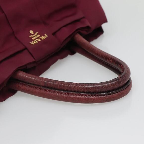 PRADA Hand Bag Nylon Purple Gold - Picture 6 of 12